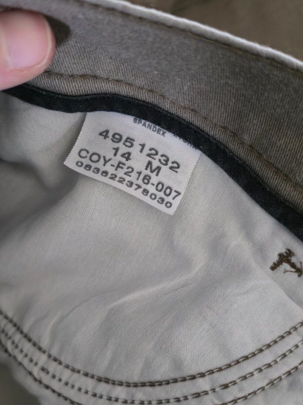 Lee Riders Women's 14M Tan Khaki Pants Relaxed Fit Straight Leg Stretch Chino